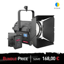 Rayzr7-300B Bicolor 7" LED Fresnel light +NHV-VM285 285Wh 29,6V V-Mount Battery+V-Mount Battery Plate Pack