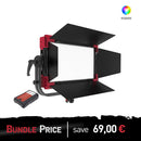 MC100 Multi Color RGBWW Soft LED Panel light +NVM-95  95Wh V-Mount Battery